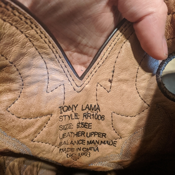 Tony Lama Mens 3R 16" Auburn Baron Calf Top Boots - Picture 2 of 6